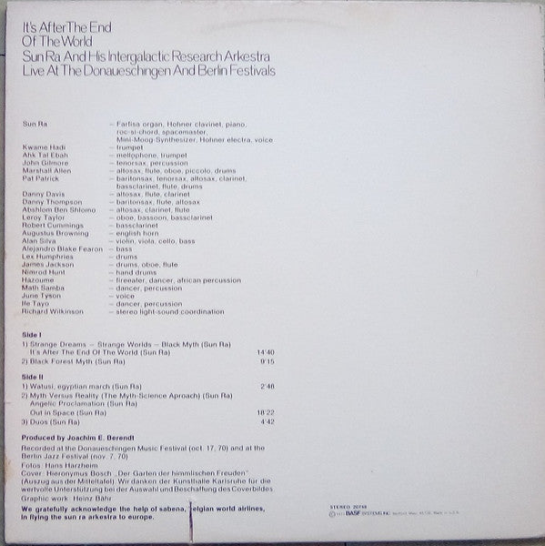 It's After The End Of The World (Live At The Donau - Sun Ra Arkestra
