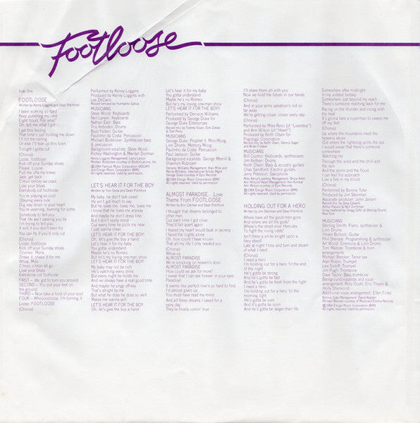 Footloose (Original Motion Picture Soundtrack) - Various