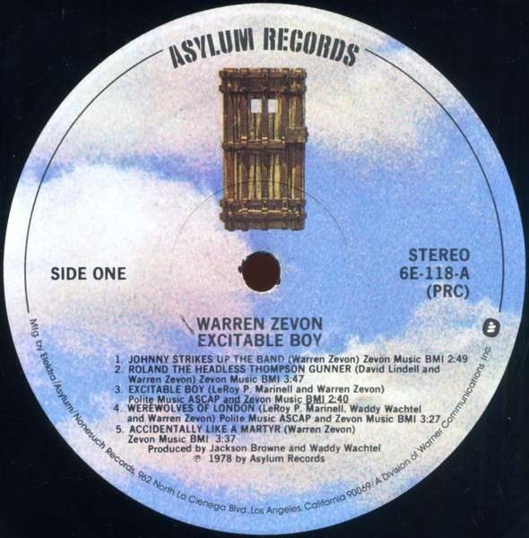 Excitable Boy - Zevon, Warren