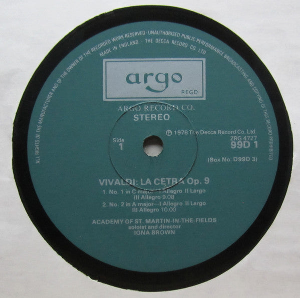 Aca. St. Martin-in-the-Fields - La Centra Op 9 - Vivaldi