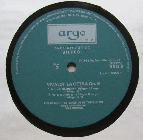 Aca. St. Martin-in-the-Fields - La Centra Op 9 - Vivaldi