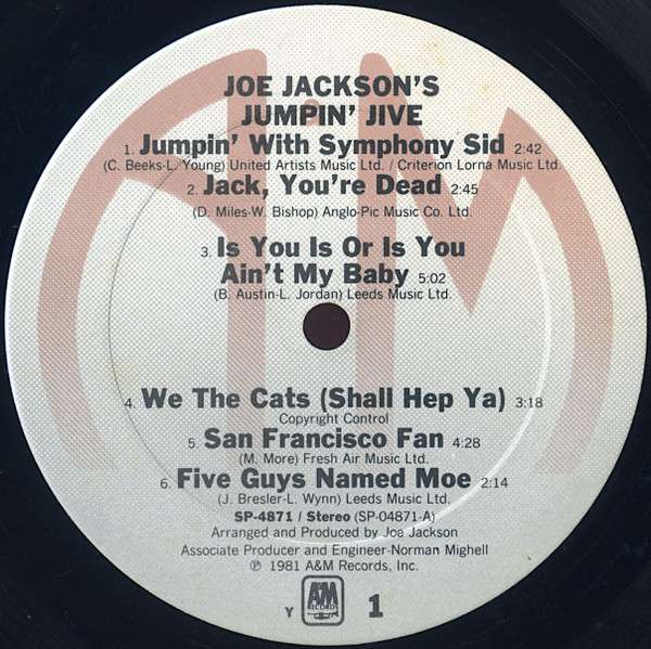 Joe Jackson's Jumpin' Jive - Jackson Joe, Jumpin' Jive