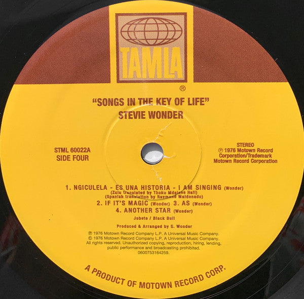 Songs In The Key Of Life - Wonder, Stevie