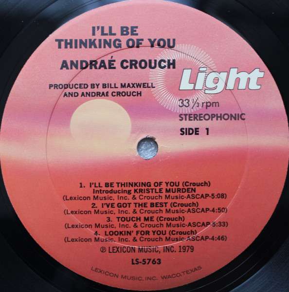 I'll Be Thinking Of You - Crouch, Andraé