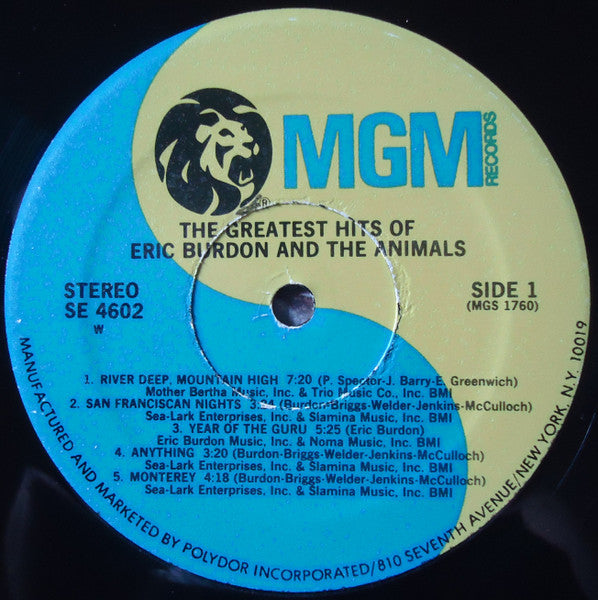 The Greatest Hits Of Eric Burdon And The Animals - Burdon, Eric And The Animals