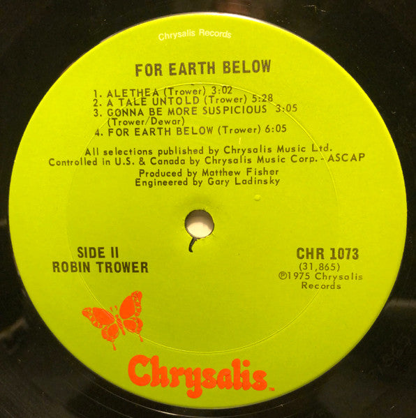 For Earth Below - Trower, Robin