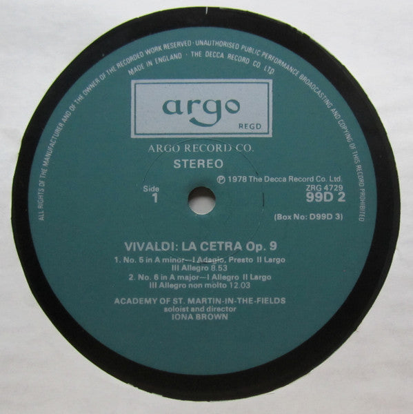 Aca. St. Martin-in-the-Fields - La Centra Op 9 - Vivaldi