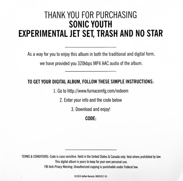 Experimental Jet Set, Trash And No Star - Sonic Youth