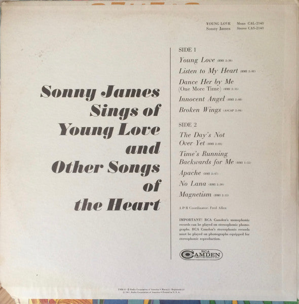 Young Love - James, Sonny