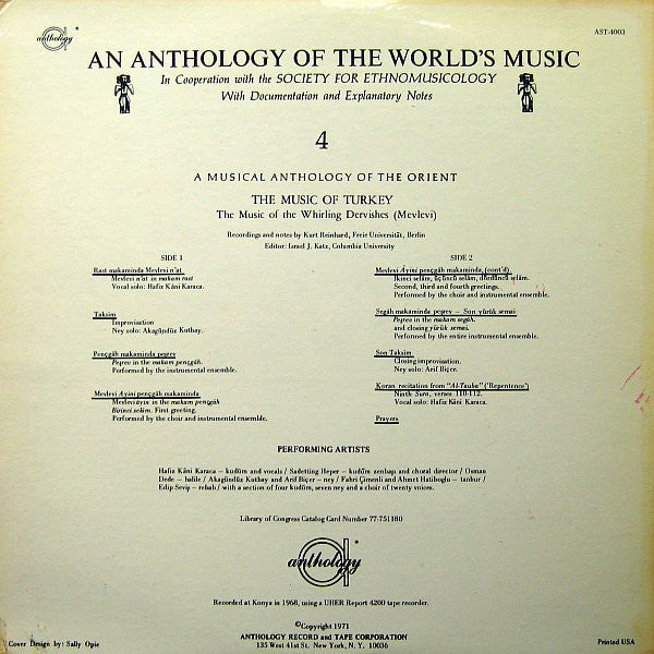 An Anthology Of The World's Music: Turkey - Various