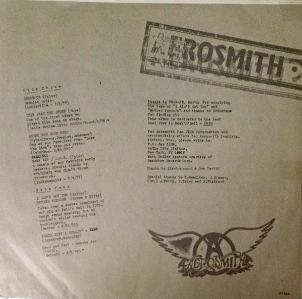 Live Bootleg - Aerosmith