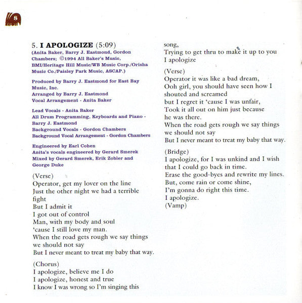 Rhythm Of Love - Baker, Anita