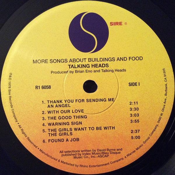 More Songs About Buildings & Food (Ogv) - Talking Heads