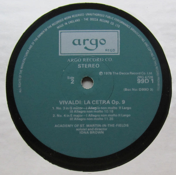 Aca. St. Martin-in-the-Fields - La Centra Op 9 - Vivaldi
