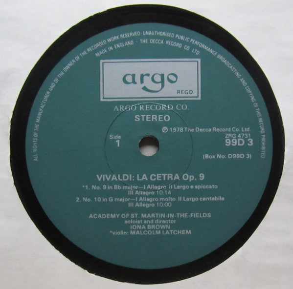Aca. St. Martin-in-the-Fields - La Centra Op 9 - Vivaldi