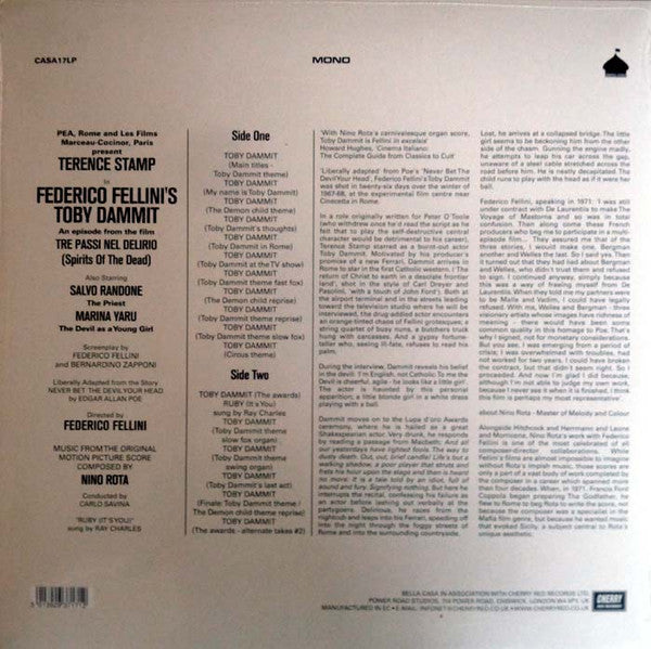 Toby Dammit (Original Soundtrack) - Rota, Nino