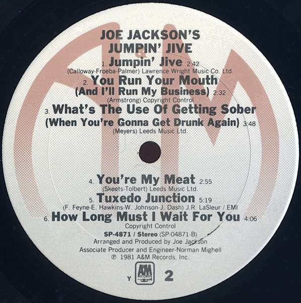 Joe Jackson's Jumpin' Jive - Jackson Joe, Jumpin' Jive