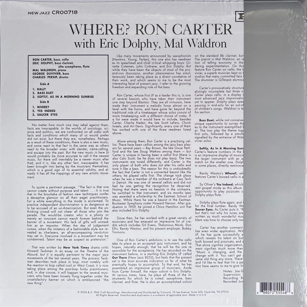 Where? - Carter, Ron / Waldron, Mal / Dolphy, Eric
