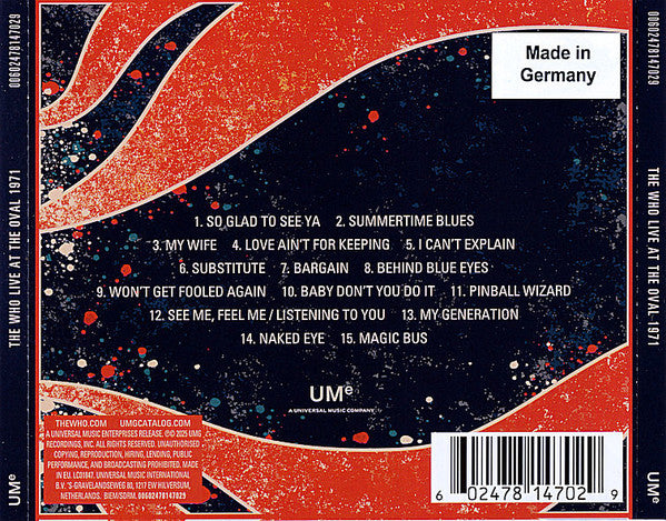 Live At The Oval 1971 - Who
