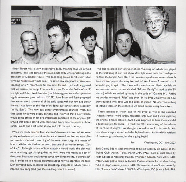 Out of Step Outtakes - Minor Threat