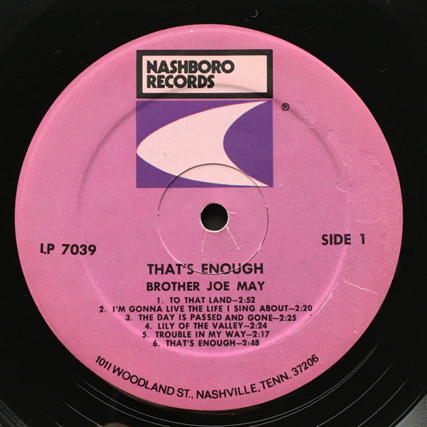 That’s Enough - May, Brother Joe