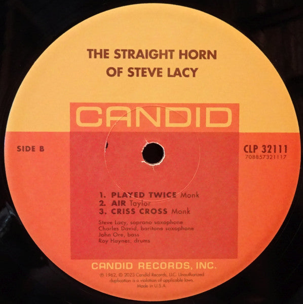 The Straight Horn Of Steve Lacy - Lacy, Steve