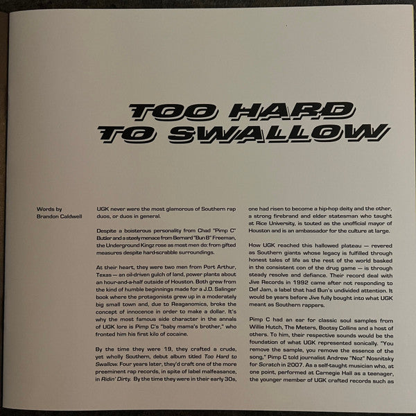 Too Hard To Swallow - UGK