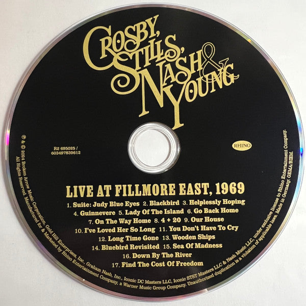 Live At Fillmore East, 1969 - Crosby Stills Nash & Young