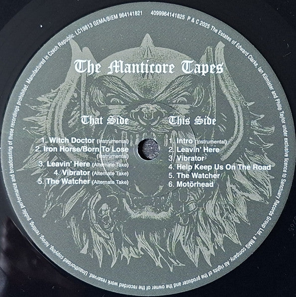 Manticore Tapes - Motorhead