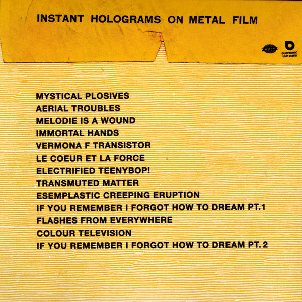 Instant Holograms On Metal Film - Stereolab