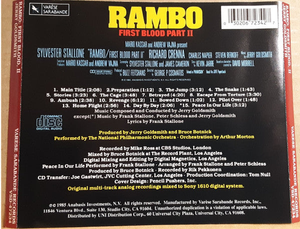 Rambo: First Blood Part II (Original Motion Pictur - Goldsmith, Jerry