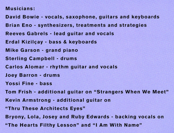 1. Outside (The Nathan Adler Diaries: A Hyper Cycl - David Bowie