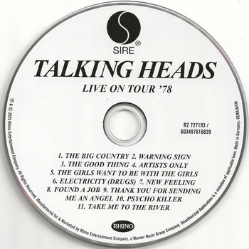 Live On Tour '78 - Talking Heads