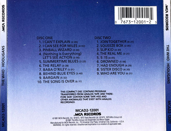 Hooligans - Who, The