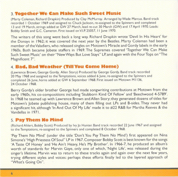 While The City Sleeps: Their Second Motown Album - Spinners