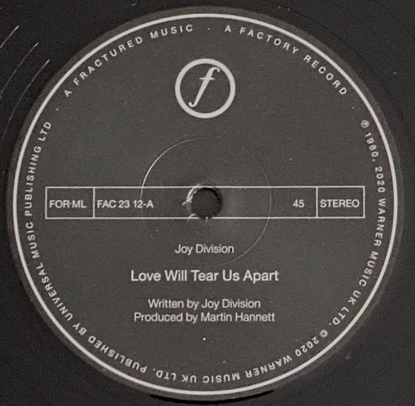 Love Will Tear Us Apart (2020 Remaster) - Joy Division