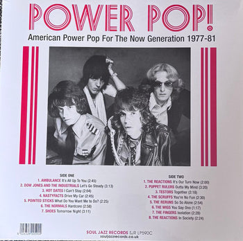 POWER POP! AMERICAN POWER POP FOR THE NOW - SOUL JAZZ RECORDS PRESENTS