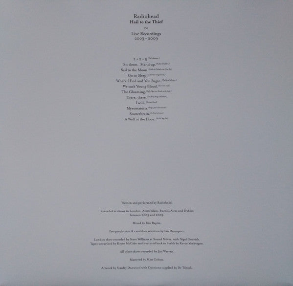 Hail To The Thief (Live Recordings 2003-2009) - Radiohead