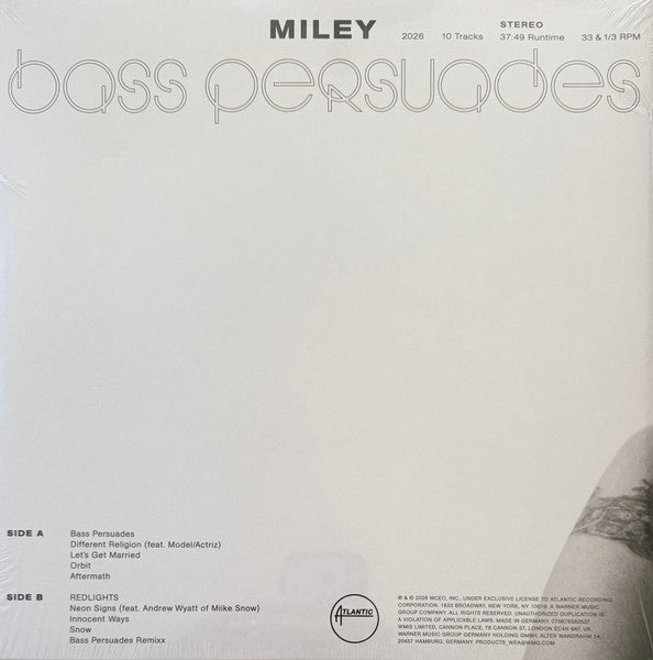 Bass Persuades [Indie Exclusive Apple with Poster] - Miley