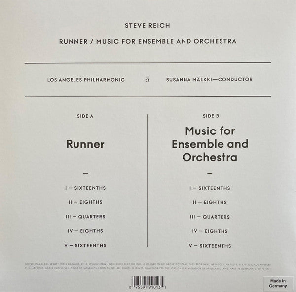 Runner / Music For Ensemble & Orchestra - Reich, Steve / Susanna M?ñlkki