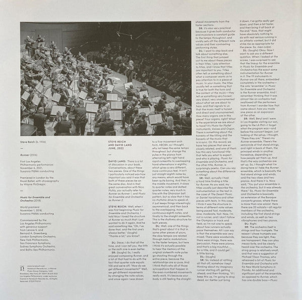 Runner / Music For Ensemble & Orchestra - Reich, Steve / Susanna M?ñlkki