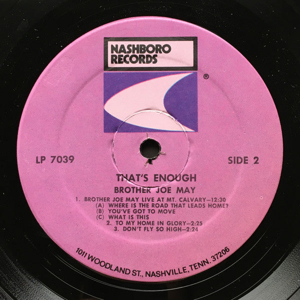 That’s Enough - May, Brother Joe