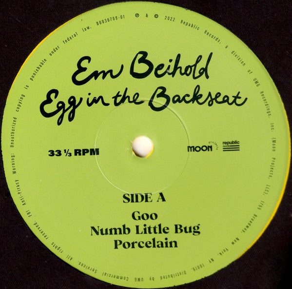 Egg In The Backseat (Ep) - Beihold, Em