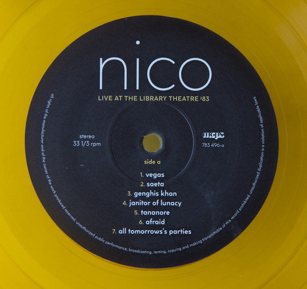 Library Theatre '83 - Nico