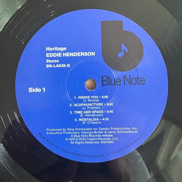 Heritage (Blue Note Classic Vinyl Edition) - Henderson, Eddie