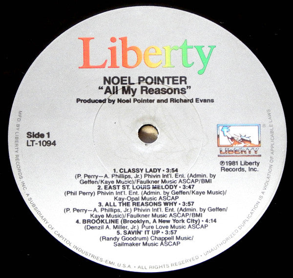 All My Reasons - Pointer, Noel