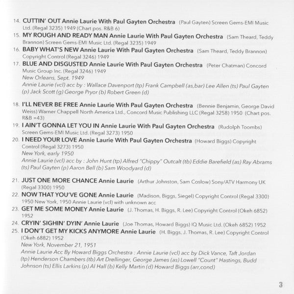 The Annie Laurie Collection 1945–62 - Laurie, Annie