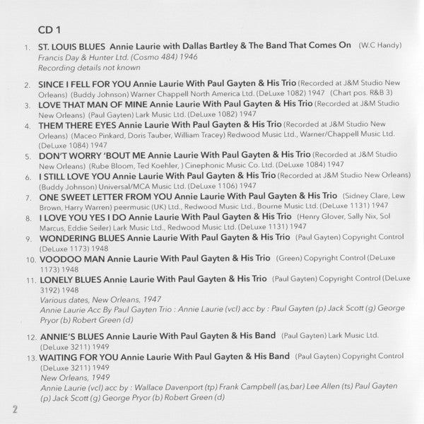 The Annie Laurie Collection 1945–62 - Laurie, Annie