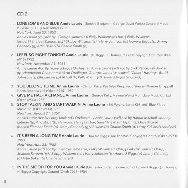 The Annie Laurie Collection 1945–62 - Laurie, Annie