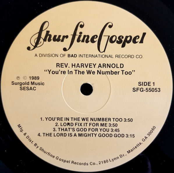 You're In The We Number, Too - Arnold, Harvey